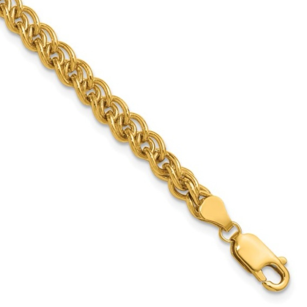 New 14K Gold Filled Wheat Bracelet – 6.5” + 1” Extender, Polished, Made in USA